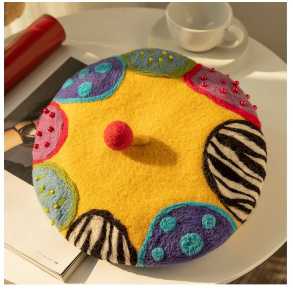 Designer Painter Hat | 100% Handmade Wool Felt